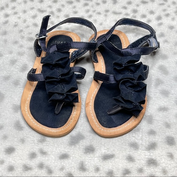 Stuart Weitzman Ruffle Strappy Thong Sandal - Picture 2 of 3